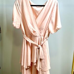 Lulu's Pink Midi Dress